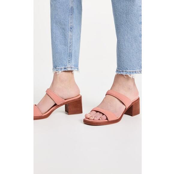 Madewell Ora Double Strap Sandals in Dried Rose Size 9.5